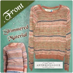 Anthropologie Sparrow Shimmered Fairisle Sweater